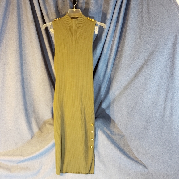 Say What? Dresses & Skirts - Bodycon Olive green knit dress. Size XL